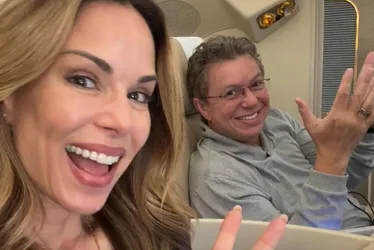 Imagem ilustrativa da imagem Veja detalhes de avião de luxo em que Ana Furtado e Boninho voltaram do Japão