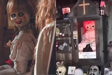 Imagem ilustrativa da imagem Verdadeira Annabelle é diferente da queimada em incêndio e está trancada em museu