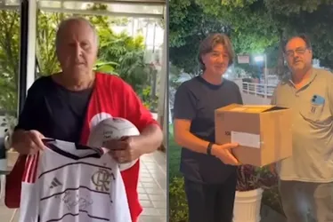 Imagem ilustrativa da imagem Zico doa acessórios autografados para ajudar vítimas de enchente em Mimoso do Sul
