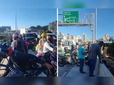 Imagem ilustrativa da imagem Motociclista arremessado da Terceira Ponte vai passar por exames neurológicos