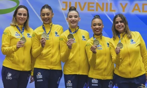 
          Imagem ilustrativa da imagem Capixabas ajudam Brasil a trazer festival de medalhas na Ginástica Rítmica
          