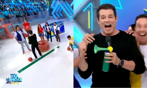 
          Imagem ilustrativa da imagem Celso Portiolli acerta cesta inacreditável de costas no 'Domingo Legal'
          