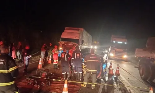 
          Imagem ilustrativa da imagem Duas pessoas morrem em acidente entre carro e caminhão na BR-101 no ES
          