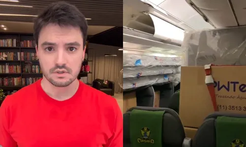 
          Imagem ilustrativa da imagem Felipe Neto mostra avião da FAB com doações ao RS após arrecadar R$ 4,8 milhões
          