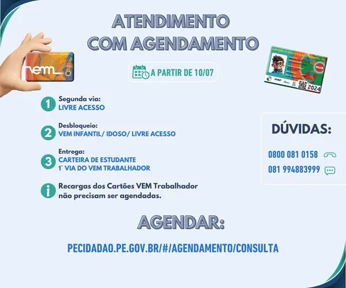 
          Imagem ilustrativa da imagem Grande Recife oferece agendamento para segunda via da carteira de estudante
          