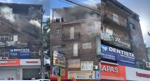 
          Imagem ilustrativa da imagem Incêndio atinge prédio comercial no centro de Camaragibe, no Grande Recife
          
