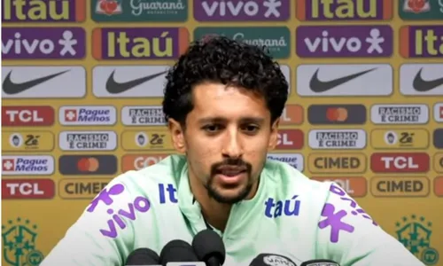 
          Imagem ilustrativa da imagem Marquinhos quer torcida 'jogando junto' com a seleção na Copa América
          