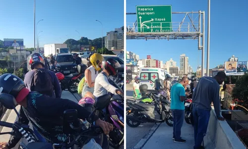 
          Imagem ilustrativa da imagem "Orem pela vida do meu esposo", pede mulher de motociclista arremessado da 3ª Ponte
          