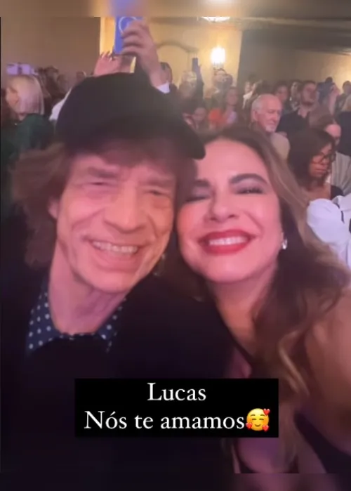 Imagem ilustrativa da imagem Luciana Gimenez posta foto com Mick Jagger durante formatura do filho nos EUA