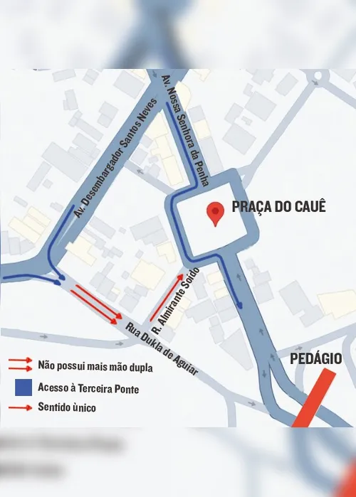 Imagem ilustrativa da imagem Novos acessos para a Terceira Ponte são liberados em Vitória. Entenda mudanças