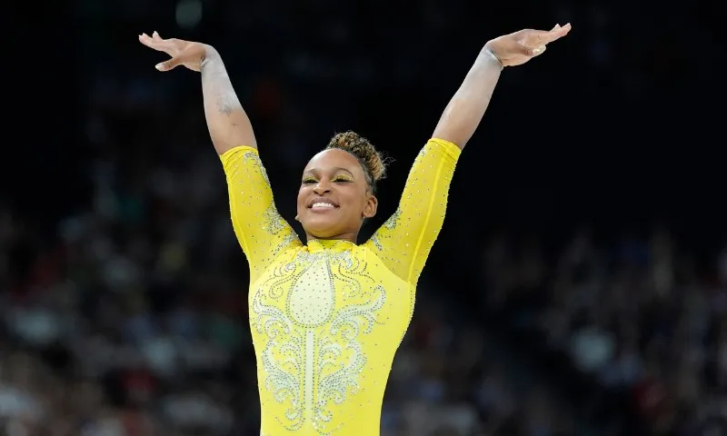 Imagem ilustrativa da imagem Rebeca Andrade se torna a primeira mulher brasileira a ganhar o Laureus