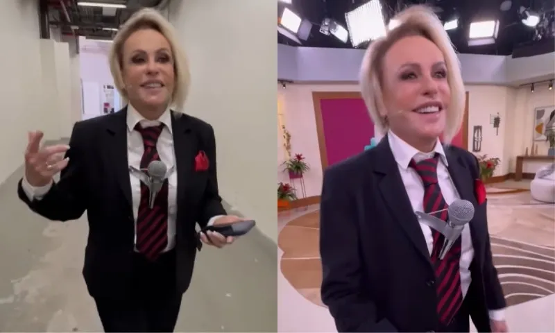 Imagem ilustrativa da imagem Ana Maria Braga se veste como Silvio Santos em homenagem no Mais Você