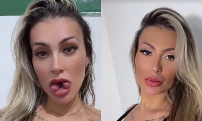 Imagem ilustrativa da imagem Andressa Urach revela custo de bifurcação na língua e diz que vai abrir igreja