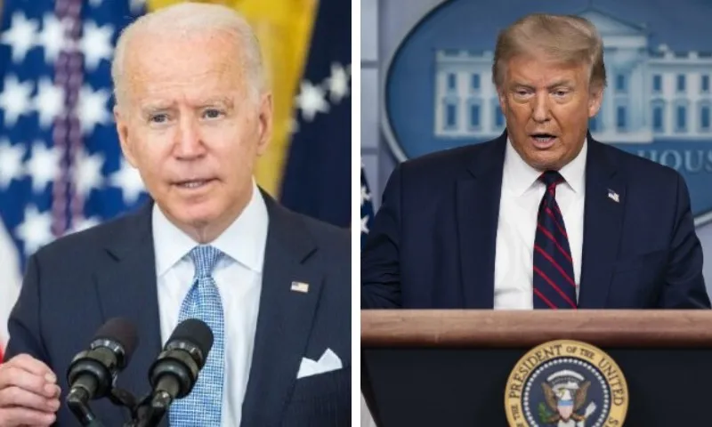 Imagem ilustrativa da imagem Biden e Trump conversam por telefone; republicano deve ir à convenção do partido