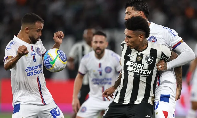 Imagem ilustrativa da imagem Botafogo empata sem gols com o Bahia em Salvador e perde a liderança do Brasileirão