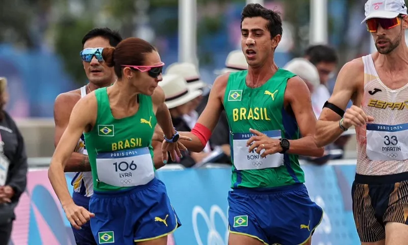 Imagem ilustrativa da imagem Brasileiros terminam maratona da marcha atlética em revezamento na 7ª posição