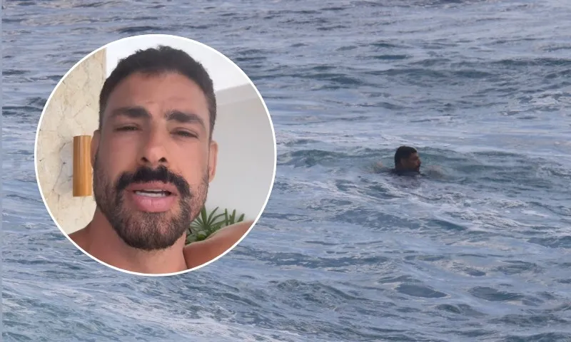 Imagem ilustrativa da imagem Cauã Reymond passa sufoco em praia da Indonésia: 'Uma hora e meia nadando'