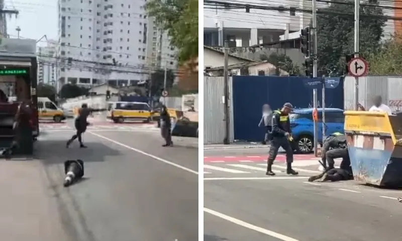 Imagem ilustrativa da imagem Foragido é preso ao agredir mulher e atirar cones contra policiais em Vila Velha