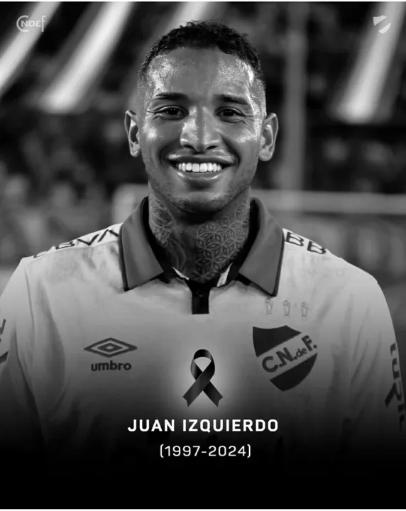 Imagem ilustrativa da imagem Morre Izquierdo, jogador do Nacional que desmaiou em campo contra o São Paulo