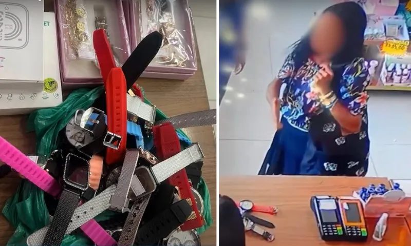 Imagem ilustrativa da imagem Mulher é presa após furtar relógios e agredir funcionária em loja na Serra