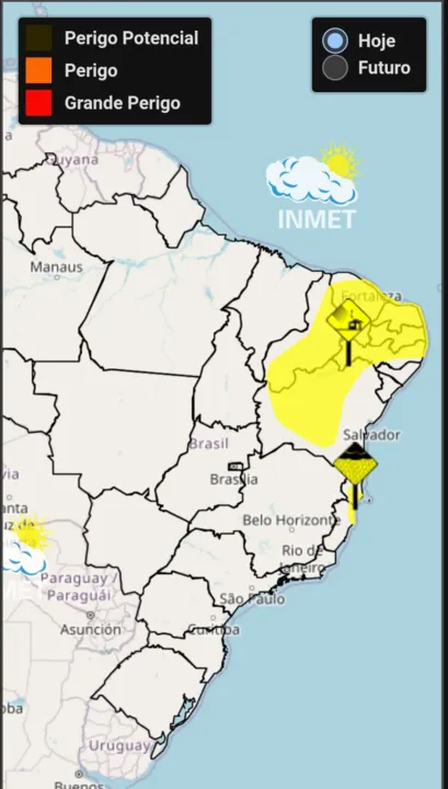 Imagem ilustrativa da imagem Pernambuco tem "perigo potencial" de vendaval até sexta-feira (2), diz Inmet