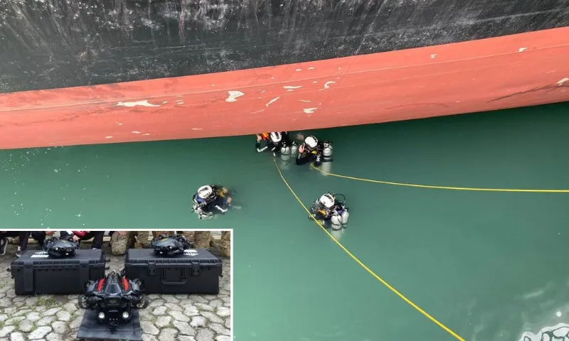 Imagem ilustrativa da imagem Polícia Federal usa até drone no mar para combater o tráfico em navios