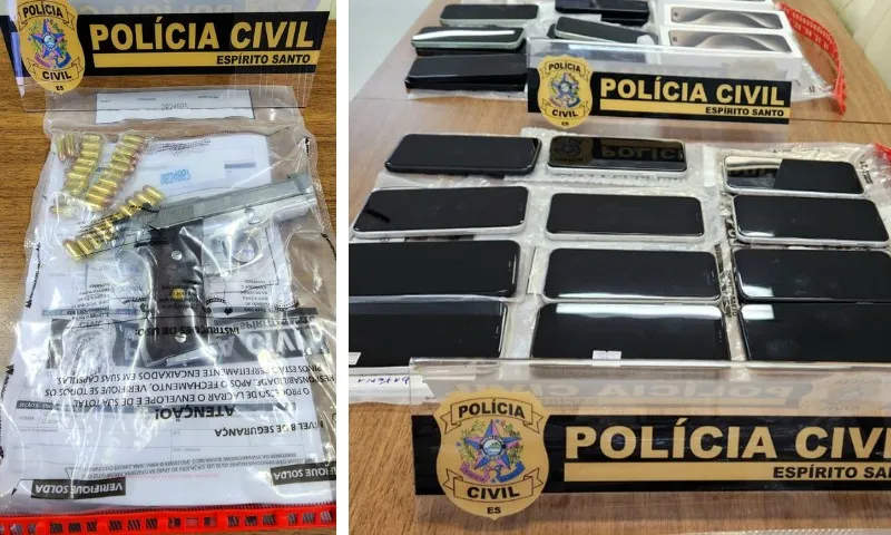 Imagem ilustrativa da imagem Polícia apreende 150 celulares sem nota fiscal em loja no Centro de Vitória