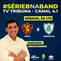 Imagem ilustrativa da imagem Sport x América (MG) na tela da TV Tribuna/Band neste sábado (13)