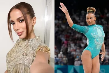 Imagem ilustrativa da imagem Anitta exalta Rebeca Andrade: 'Essa rainha usou minha música durante a competição'