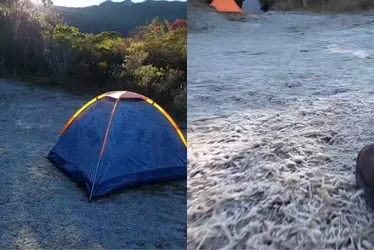 Imagem ilustrativa da imagem Barracas amanhecem “congeladas” no Parque do Caparaó