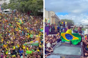 Imagem ilustrativa da imagem Bolsonaro realiza ato em Gravatá e defende legado em discurso sobre trio elétrico