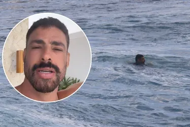 Imagem ilustrativa da imagem Cauã Reymond passa sufoco em praia da Indonésia: 'Uma hora e meia nadando'