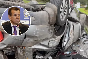 Imagem ilustrativa da imagem Dunga testa negativo no bafômetro após capotar carro em barranco no Paraná