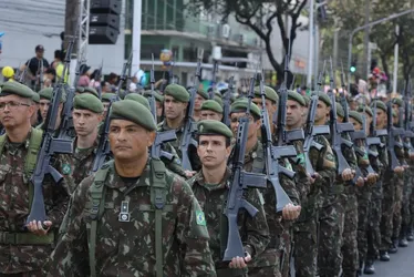 Imagem ilustrativa da imagem Helicópteros e navio em desfile de 7 de Setembro em Vitória. Veja imagens