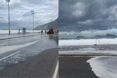 Imagem ilustrativa da imagem Idoso morre arrastado por onda forte no Rio em dia de ressaca no mar