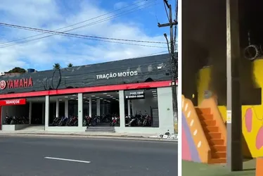 Imagem ilustrativa da imagem Incêndio atinge loja Tração Motos, da Yamaha, na Avenida Beberibe