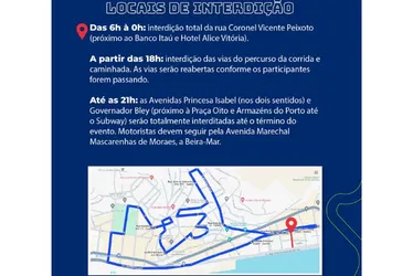 Imagem ilustrativa da imagem Mudanças no trânsito de Vitória para corrida e caminhada na capital