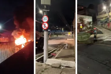 Imagem ilustrativa da imagem Ônibus é incendiado após morte de suspeito em confronto com a PM em Vila Velha