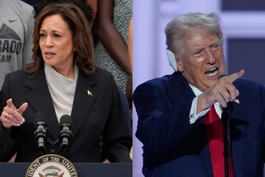 Imagem ilustrativa da imagem Pesquisa de intenção de voto aponta Kamala Harris com 44%, e Trump com 42%
