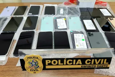 Imagem ilustrativa da imagem Polícia apreende 150 celulares sem nota fiscal em loja no Centro de Vitória