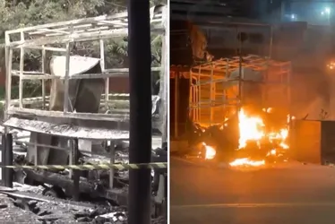 Imagem ilustrativa da imagem Trailer é incendiado em Vitória e vídeo mostra ação criminosa