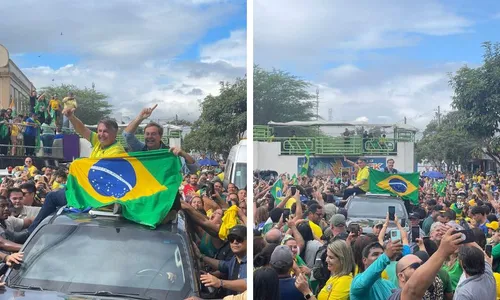 
          Imagem ilustrativa da imagem Bolsonaro realiza ato em Gravatá e defende legado em discurso sobre trio elétrico
          