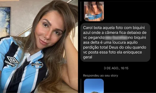 
          Imagem ilustrativa da imagem Carolina Portaluppi expõe assédio de seguidor: 'Tudo tem limite'
          