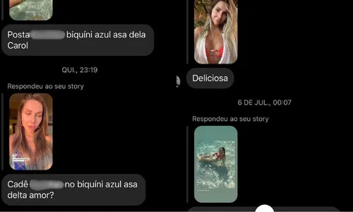 
          Imagem ilustrativa da imagem Carolina Portaluppi expõe assédio de seguidor: 'Tudo tem limite'
          