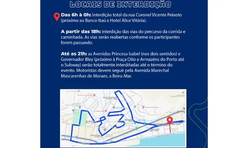 
          Imagem ilustrativa da imagem Mudanças no trânsito de Vitória para corrida e caminhada na capital
          