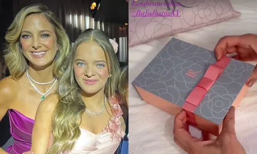 
          Imagem ilustrativa da imagem Qual foi a lembrancinha da festa de 15 anos de Rafa Justus? Kit tinha até perfume
          