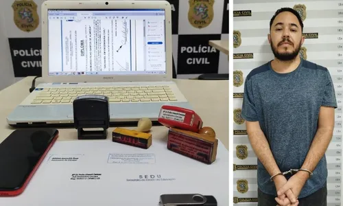 
          Imagem ilustrativa da imagem Suspeito de vender atestados médicos e diplomas falsos é preso na Serra
          