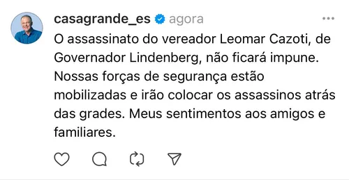 
          Imagem ilustrativa da imagem ‘Total prioridade na apuração’, diz Secretário de Segurança sobre morte de vereador
          