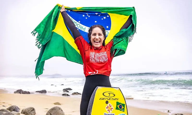 Imagem ilustrativa da imagem Pan de Lima: Maylla e Maíra fazem dobradinha no bodyboarding