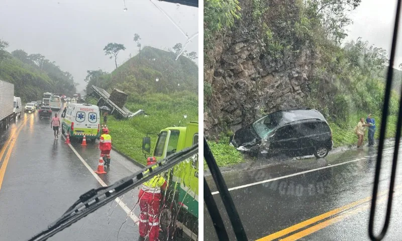 Imagem ilustrativa da imagem Pistas interditadas e helicóptero acionado após acidente com morte na BR-101